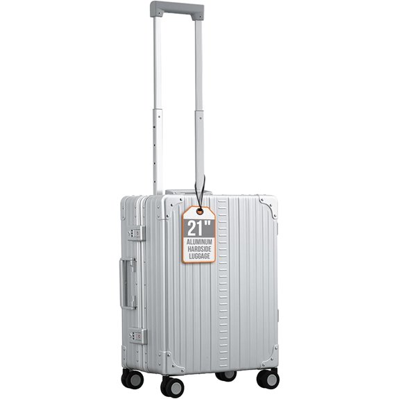 Aleon Aluminum Carry-On Luggage with Spinner Wheels