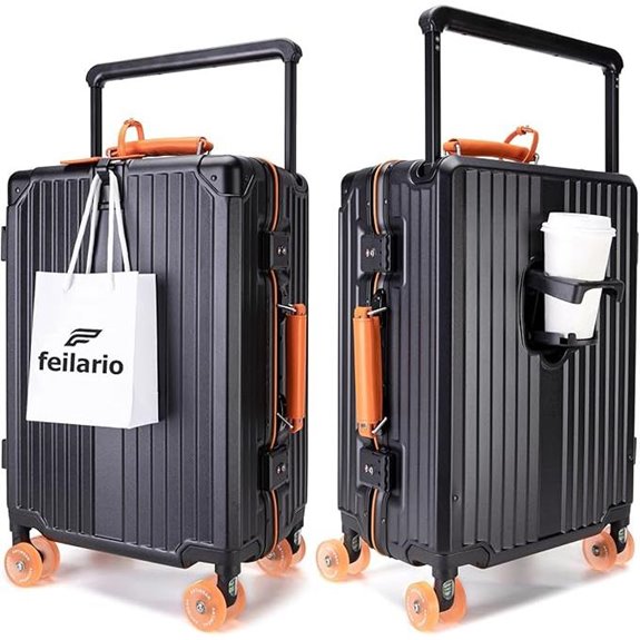 Feilario 20 Aluminum Spinner Carry-On with TSA Lock
