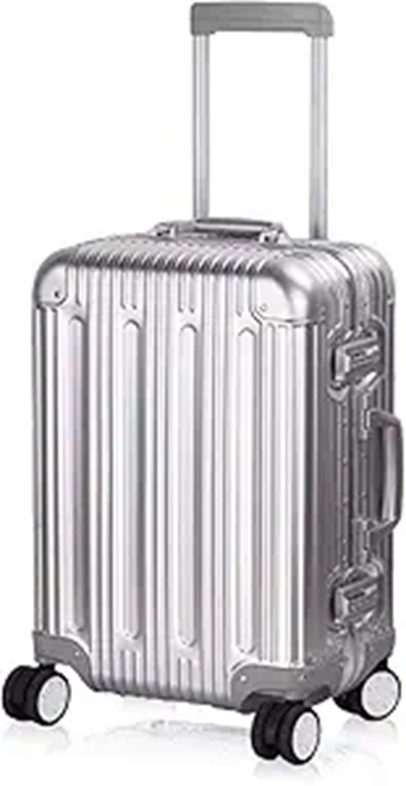 TravelKing Aluminum Carry-On Luggage with TSA Locks
