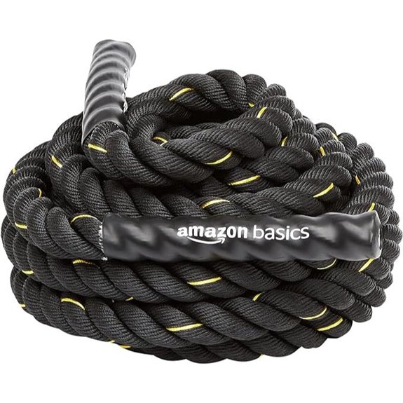 Amazon Basics Battle Rope for Home Gym Workout Exercise Training Equipment