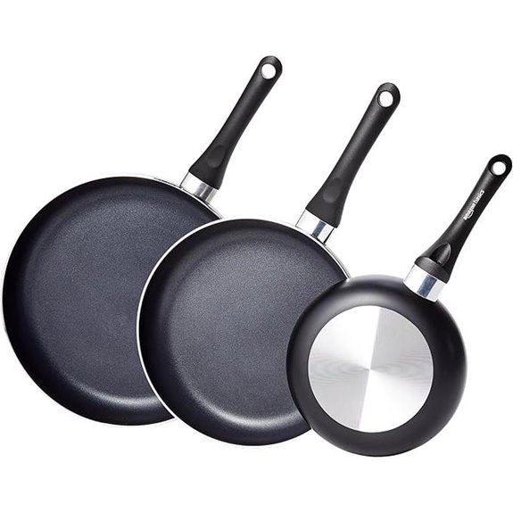 Amazon Basics Non-Stick Cookware Set (3 Pieces)