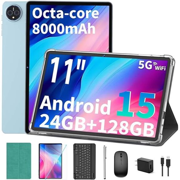 Android 15 Tablet with Keyboard 24GB RAM 128GB Storage