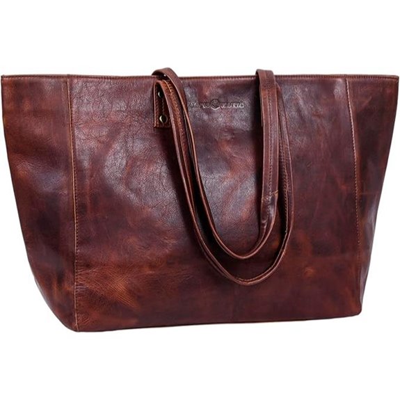 ANTONIO VALERIA Avery Leather Tote/Top Handle Shoulder Bag for Women