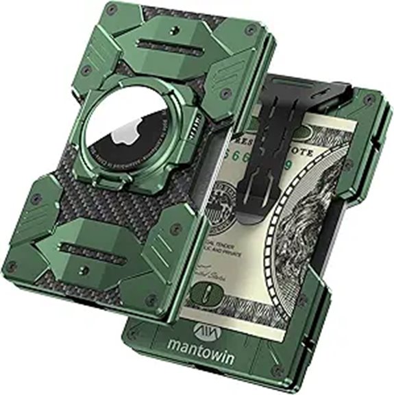army green rfid wallet