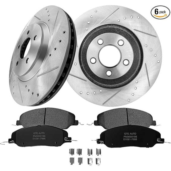 PM Auto Set of 6 Brake Disc Rotors & Pads