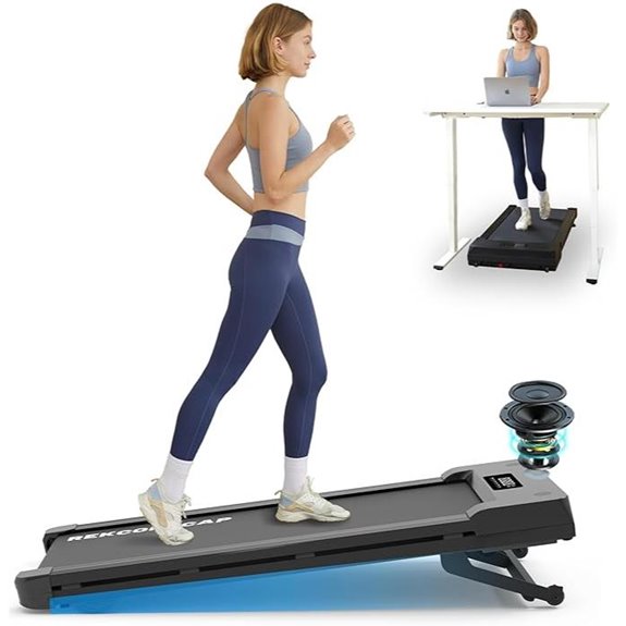 Walking Pad Treadmill with Auto Incline and Bluetooth