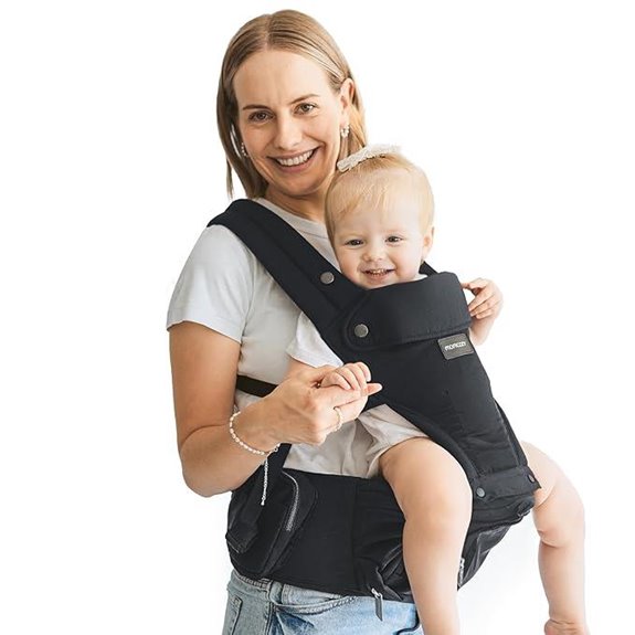 Momcozy Baby Carrier with Hip Seat Up to 44lbs