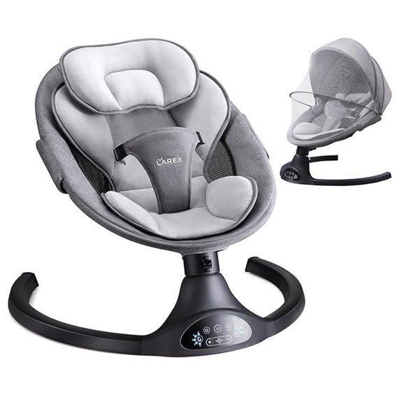 LAREX Baby Swing with Remote Melodies & Bluetooth