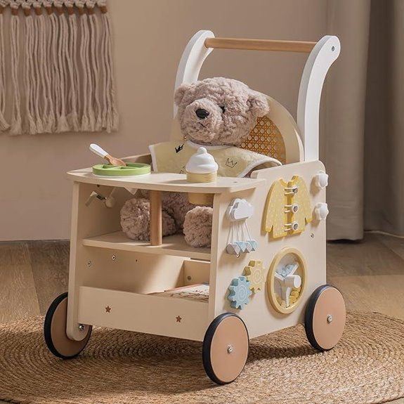 ROBOTIME Baby Walker with Safety Brake and Activity Center