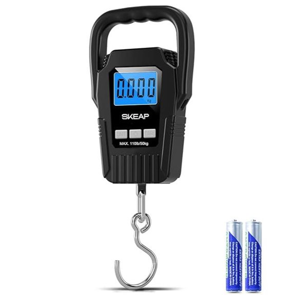 Digital Fish Scale with Backlit LCD and Large Handle