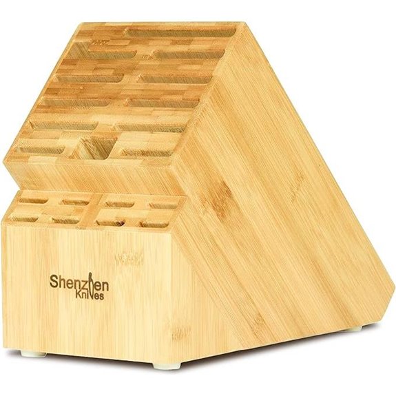 Shenzhen 20-Slot Bamboo Knife Block & Organizer
