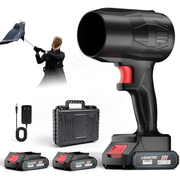 Cordless Electric Leaf Blower with Batteries & Charger