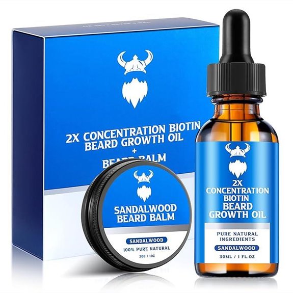 Beard Growth Oil & Balm Kit with Biotin