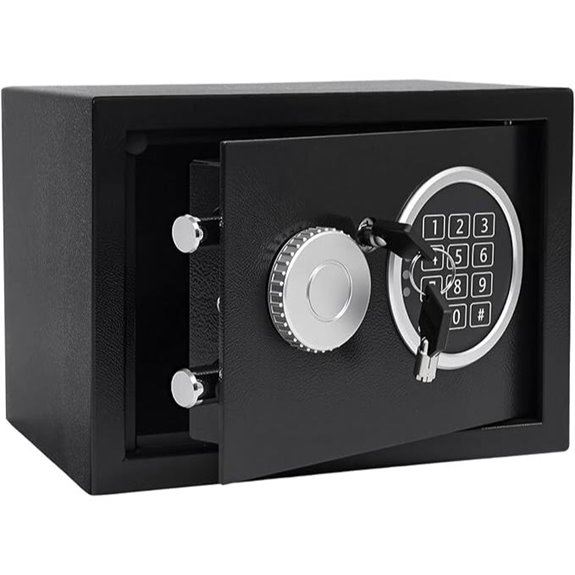 Secure Steel Safe with Digital Keypad (Black)