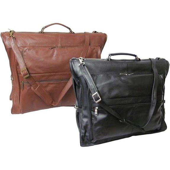 Amerileather Leather Three-suit Garment Bag - Black (#2435-0)