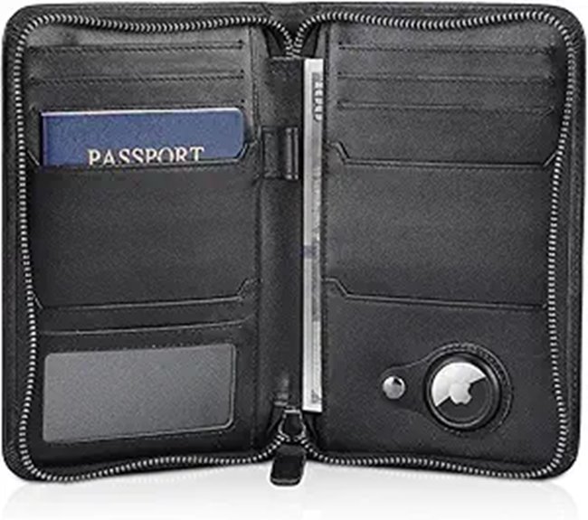 Polare Leather Passport Holder with RFID Block (Black)