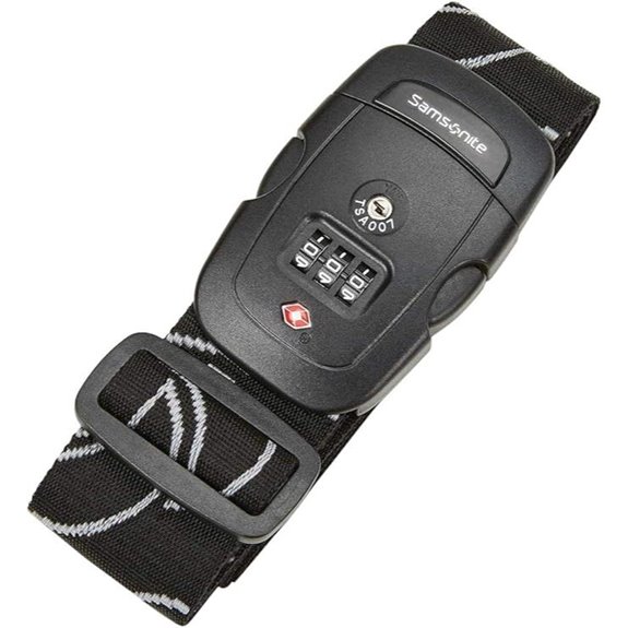 Samsonite Luggage Strap Black Combination Lock