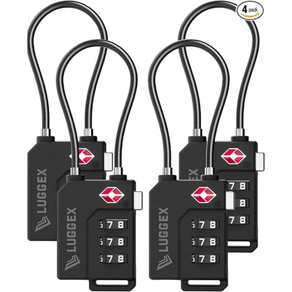 black tsa luggage locks