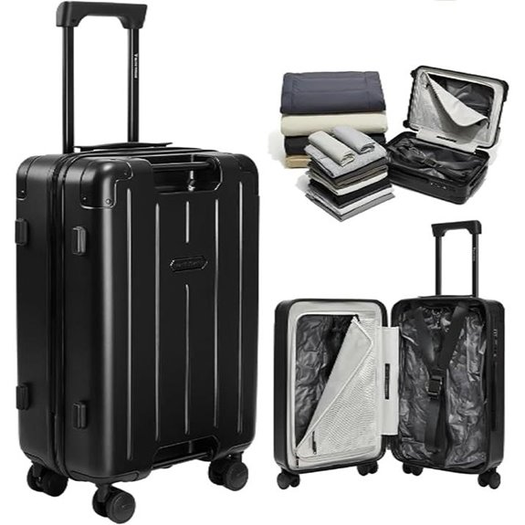 BlackVoyage Air Vacuum Travel Suitcase with Pump