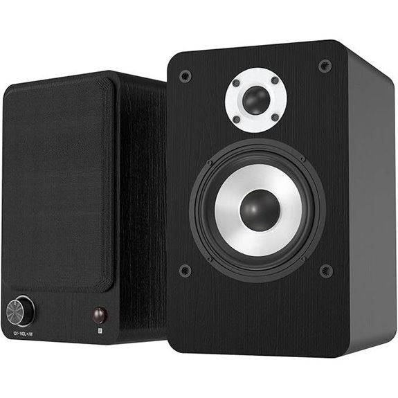 LONPOO Powered Bookshelf Speakers with Bluetooth