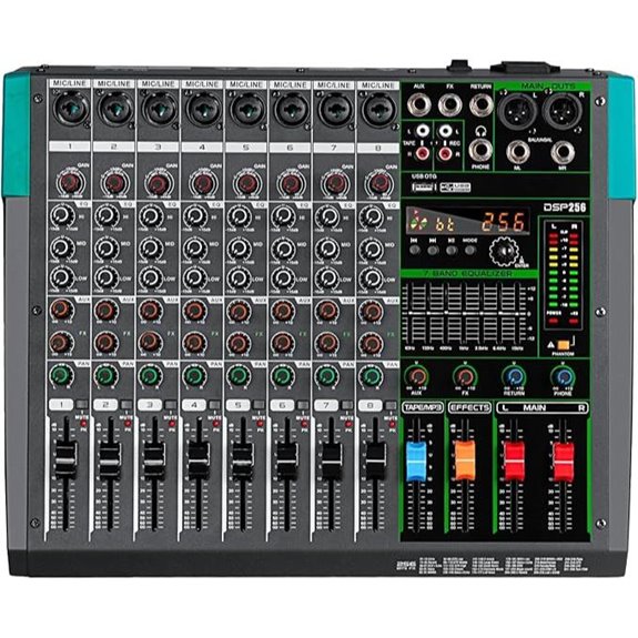 Depusheng PA8 Audio Mixer with Bluetooth and Effects