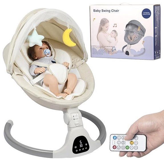 Electric Baby Swing with Bluetooth & 10 Music