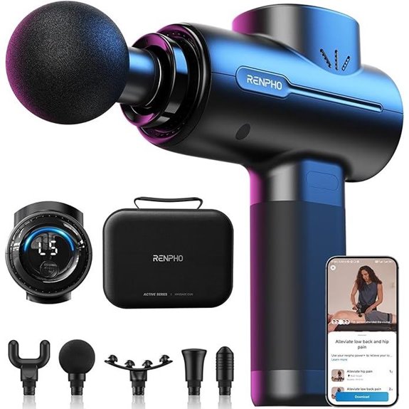 RENPHO Massage Gun with Bluetooth and Carry Case