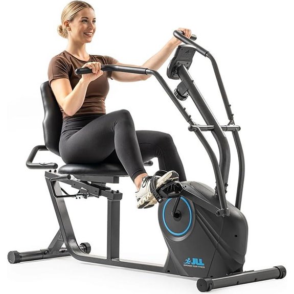 JLL Cross Trainer Recumbent Exercise Bike with Bluetooth
