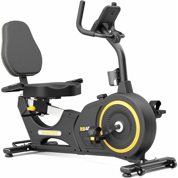 VANSWE Recumbent Exercise Bike with Bluetooth and App