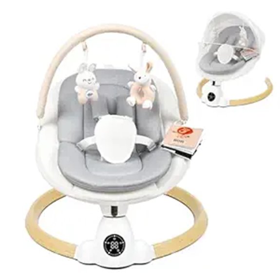 Portable Baby Swing with Bluetooth & Remote Control