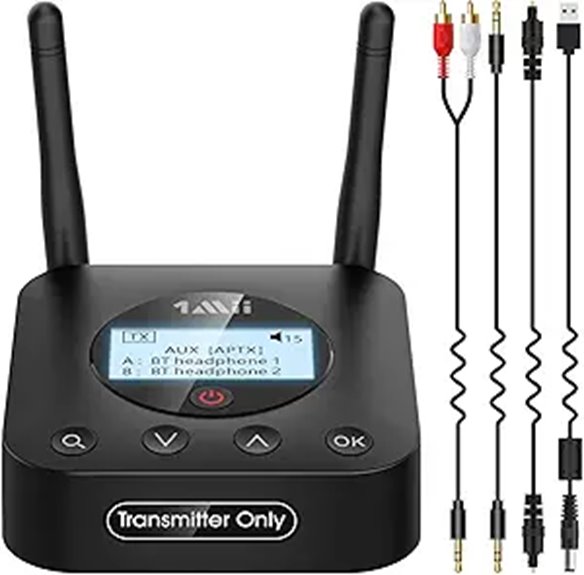 1Mii B06TX+ Bluetooth 5.2 Transmitter for TV/PC