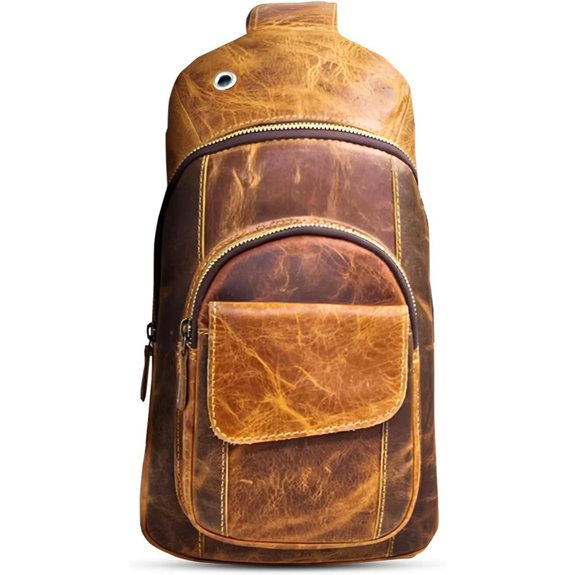 The Tannery Buffalo Leather Crossbody Travel Backpack