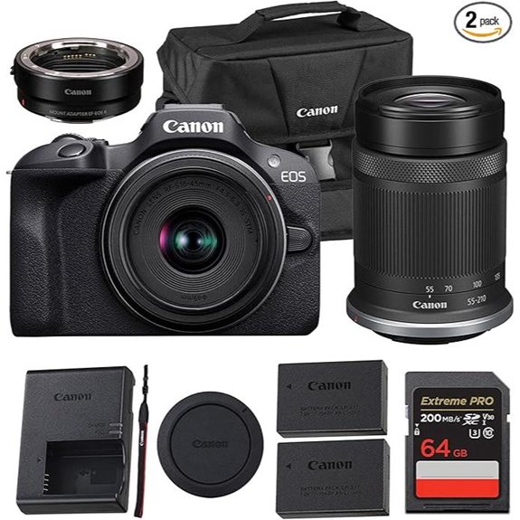 Canon EOS R100 Mirrorless Camera Kit with Lenses