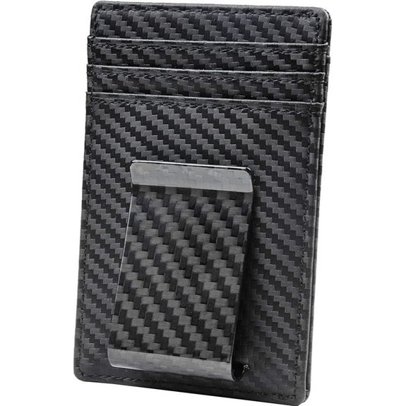 Travelambo Carbon Fiber Money Clip Wallet for Men