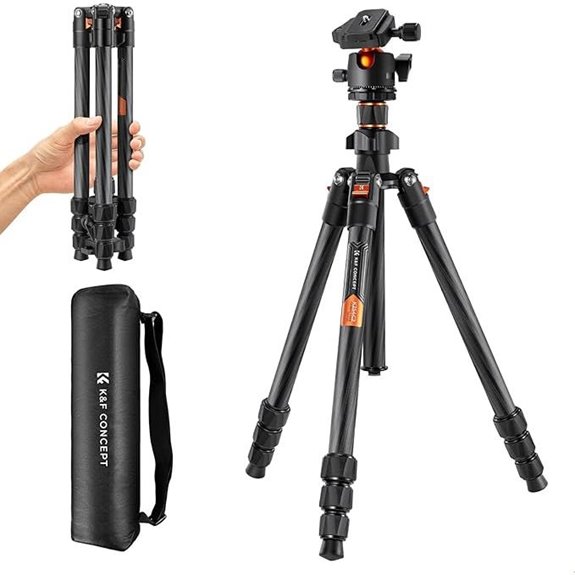 K&F Carbon Fiber Tripod with Ball Head for DSLR