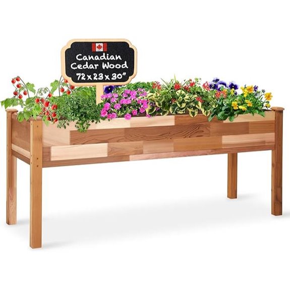 Jumbl Cedar Raised Garden Bed for Growing Plants