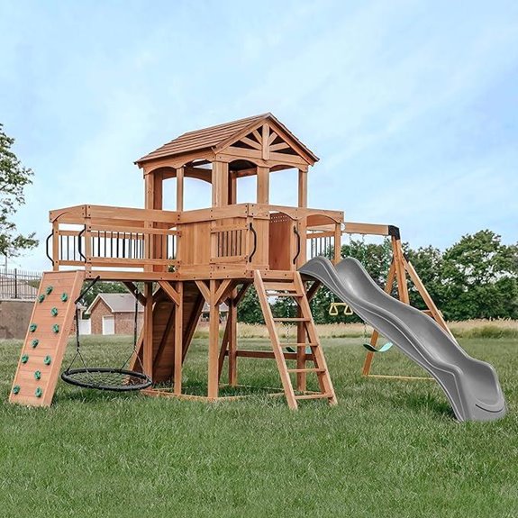 Backyard Discovery Sterling Point Cedar Wood Swing Set