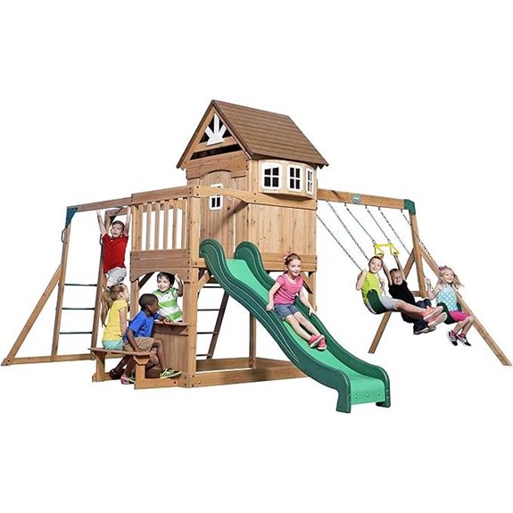 Backyard Discovery Montpelier Cedar Wood Swing Set