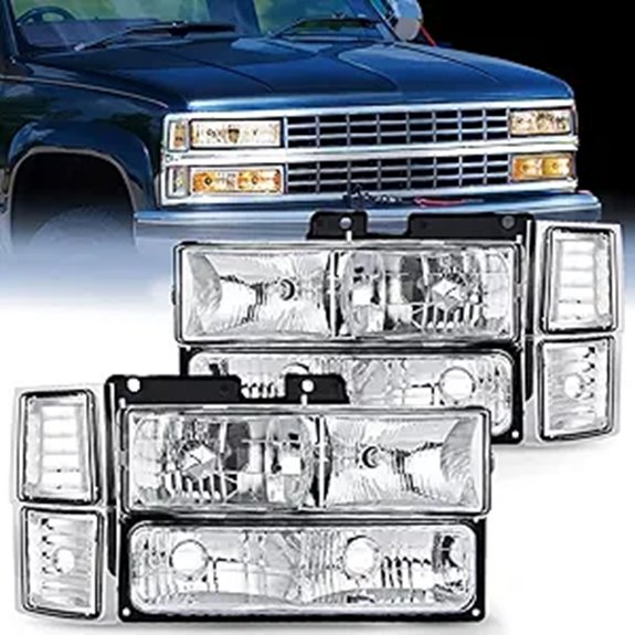 Nilight Headlight Assembly for 1994-1998 Chevy Silverado