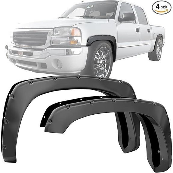 LEDKINGDOMUS Fender Flares Kit for Chevy Silverado/Sierra