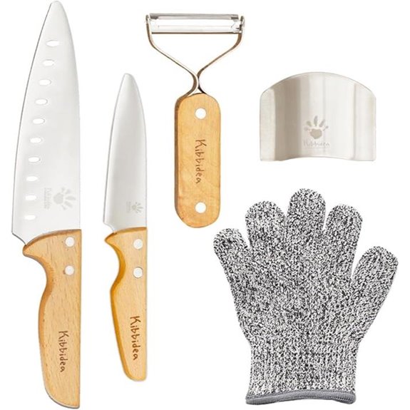 Kibbidea Kids Knife Set (4-Pieces) for Children