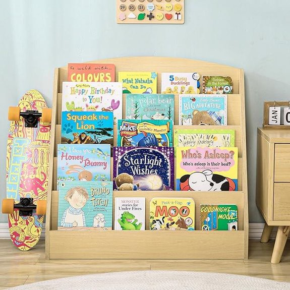 TOETOL 5-Tier Kids Bookshelf for Playrooms