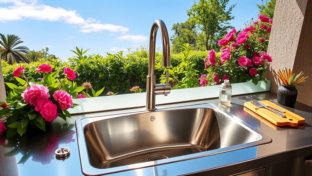 choosing durable stainless outdoor sink