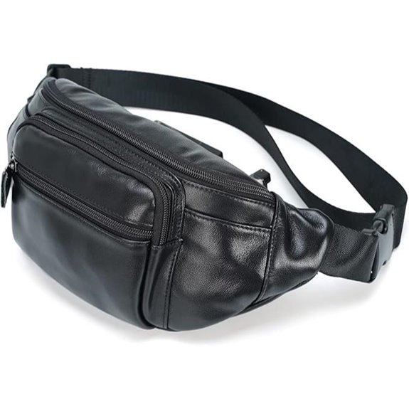 Polare Genuine Leather Fanny Pack/Waist Bag/Organizer (Classic Style)