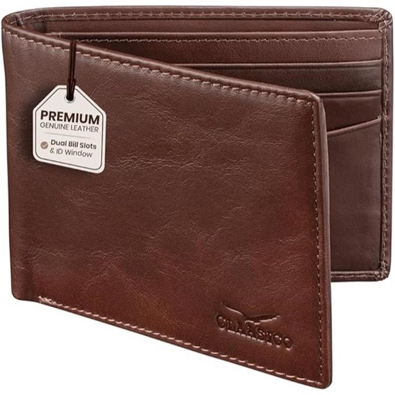 Claasico Men's RFID Bifold Wallet with ID Window