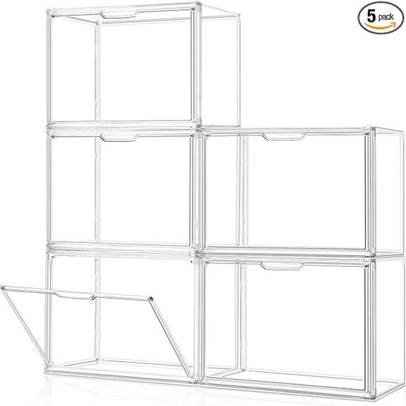 Stackable Clear Acrylic Purse Organizer (5 Pack)