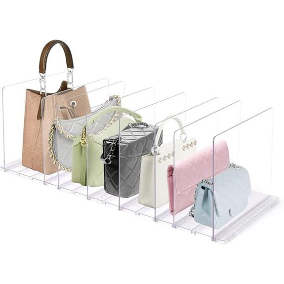 Acrylic Purse Organizer with Adjustable Dividers