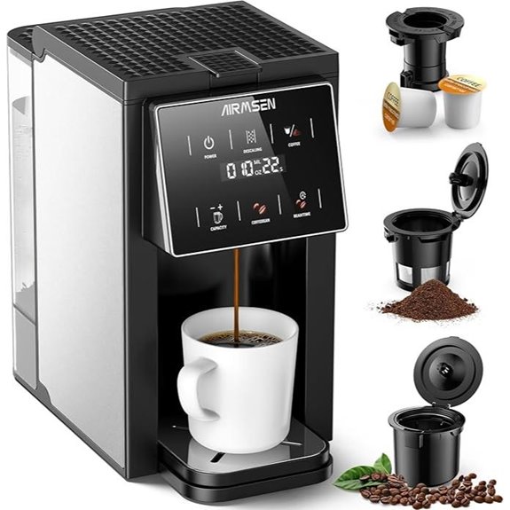 AIRMSEN Grind & Brew Coffee Maker with Grinder