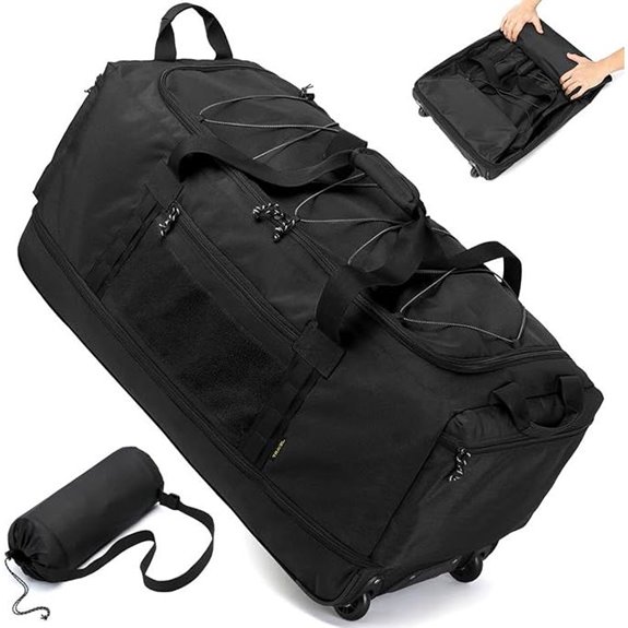 collapsible rolling travel bag