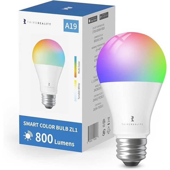 ThirdReality Zigbee Smart Color Bulb with Hub Compatibility